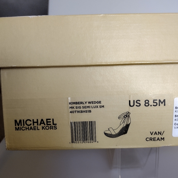 MICHAEL KORS Kimberly Logo and Leather Wedge Sandal - Picture 9 of 9